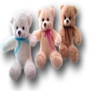 12 Pack Teddy Bears for Table Centerpieces 15cm (Beige)