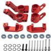 Vgoohobby Metal Rear Stub Axle Carriers, C-Hubs Caster Blocks, Steering Blocks Compatible with 1/10 Traxxas Slash 2WD Stampede 2WD Rustler 2WD Nitro Slash RC Car Upgrade Part #3752 3736 3632 (Red) view 1