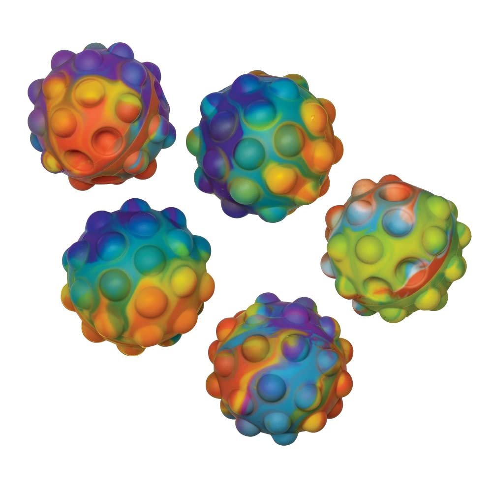 Raymond Geddes Everlasting Pop N Ball Stress Ball Fidget Toy Set (Pack of 12), Multi (72035)