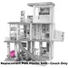 Ele Toys Part for Barbie Dreamhouse Playset GRG93 - Ele Toys Doll Size Pink Plastic Sofa - Couch view 3