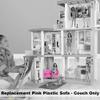 Ele Toys Part for Barbie Dreamhouse Playset GRG93 - Ele Toys Doll Size Pink Plastic Sofa - Couch view 4