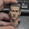 1/6 Scale Male Head Sculpt, Asian Male Soldier Long Neck Head Carved for 12inches Action Figure Body Doll (E) view 1