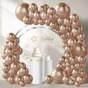 100 Pack Chrome Metallic Champagne Balloons Different Sizes 18 12 10 5 Inch KIRIKOU Party Balloons for Birthday Valentines Baby Shower Bridal Wedding Party Decors view 2