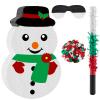 Christmas Piata 16.5 Inch Snowman Piata with Blindfold Bat and Confetti Winter Christmas Theme Birthday Party Indoor Outdoor Festival Carnival Party Supply Xmas Game Decorations