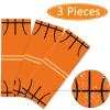 3 Pieces Basketball Tablecloths for Birthday Decorations - Plastic Disposable Sports Ball Table Covers for Rectangle Tables, Party Supplies Favors, 54 x 108 Inches view 4