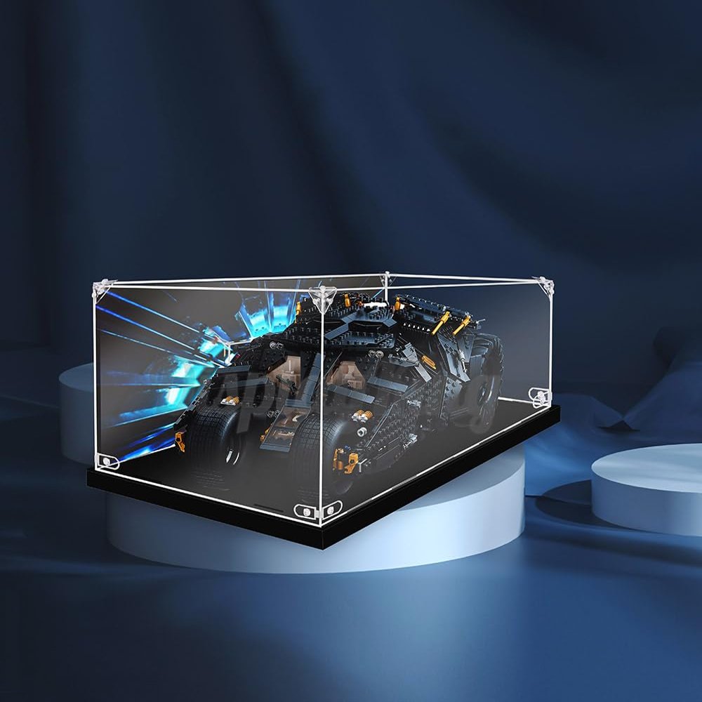 Acrylic Display case with Screw for Batman Batmobile Tumbler 76240(Model Set is not Included) (with Background)