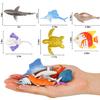 FINGOOO 80 Pieces Sea Creatures Toys for Kids,Assorted Vinyl Plastic Ocean Animals Toys for Party Favors Classroom Educational Goodie Bag Filler Cupcake Topper view 3
