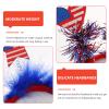 FRCOLOR 6pcs Independence Day Headband Star Headpiece National Day 4th of July Party Favors Female Headpiece Party Head Decor Uncle Usa Flag Usa Headband Tiara Tassel Plastic view 2