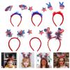 FRCOLOR 6pcs Independence Day Headband Star Headpiece National Day 4th of July Party Favors Female Headpiece Party Head Decor Uncle Usa Flag Usa Headband Tiara Tassel Plastic view 3