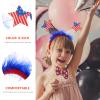 FRCOLOR 6pcs Independence Day Headband Star Headpiece National Day 4th of July Party Favors Female Headpiece Party Head Decor Uncle Usa Flag Usa Headband Tiara Tassel Plastic view 4