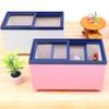 ibasenice 1/12 Scale Mini Freezer Dollhouse Furniture Decorative Toy Fridge for Kids Play Kitchen Accessories Miniature Household Furniture view 3