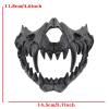 Halloween Japanese Half Mask - Tiger Mask,Ye Dragon God Black Bone Masks, Resin Skull Scary Horror Ninja Mask Costume Props view 3