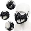 Halloween Japanese Half Mask - Tiger Mask,Ye Dragon God Black Bone Masks, Resin Skull Scary Horror Ninja Mask Costume Props view 4