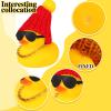 36 Pcs Mini Rubber Ducks with Hats Necklace and Sunglasses Small Rubber Float Bathtub Duckies Bulk for Shower Birthday Party Decorations Favors Carnival Gift (Hat Style) view 3