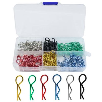 180pcs Universal RC Body Clips Car Clips Steel R Clips Stainless Steel for All 1/8 1/10 1/12 Scale Traxxas Redcat HPI Himoto HSP Exceed RC Car Parts Truck Buggy Shell Replacement