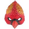 Bird Mask Realistic Animal Half Face Halloween Eagle Costume Carnival Party Dress up Party Costume - Carnival Bird Face Mask Craft for Halloween Dress up Red view 1