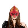 Bird Mask Realistic Animal Half Face Halloween Eagle Costume Carnival Party Dress up Party Costume - Carnival Bird Face Mask Craft for Halloween Dress up Red view 2