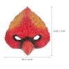 Bird Mask Realistic Animal Half Face Halloween Eagle Costume Carnival Party Dress up Party Costume - Carnival Bird Face Mask Craft for Halloween Dress up Red view 3