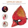 Bird Mask Realistic Animal Half Face Halloween Eagle Costume Carnival Party Dress up Party Costume - Carnival Bird Face Mask Craft for Halloween Dress up Red view 4