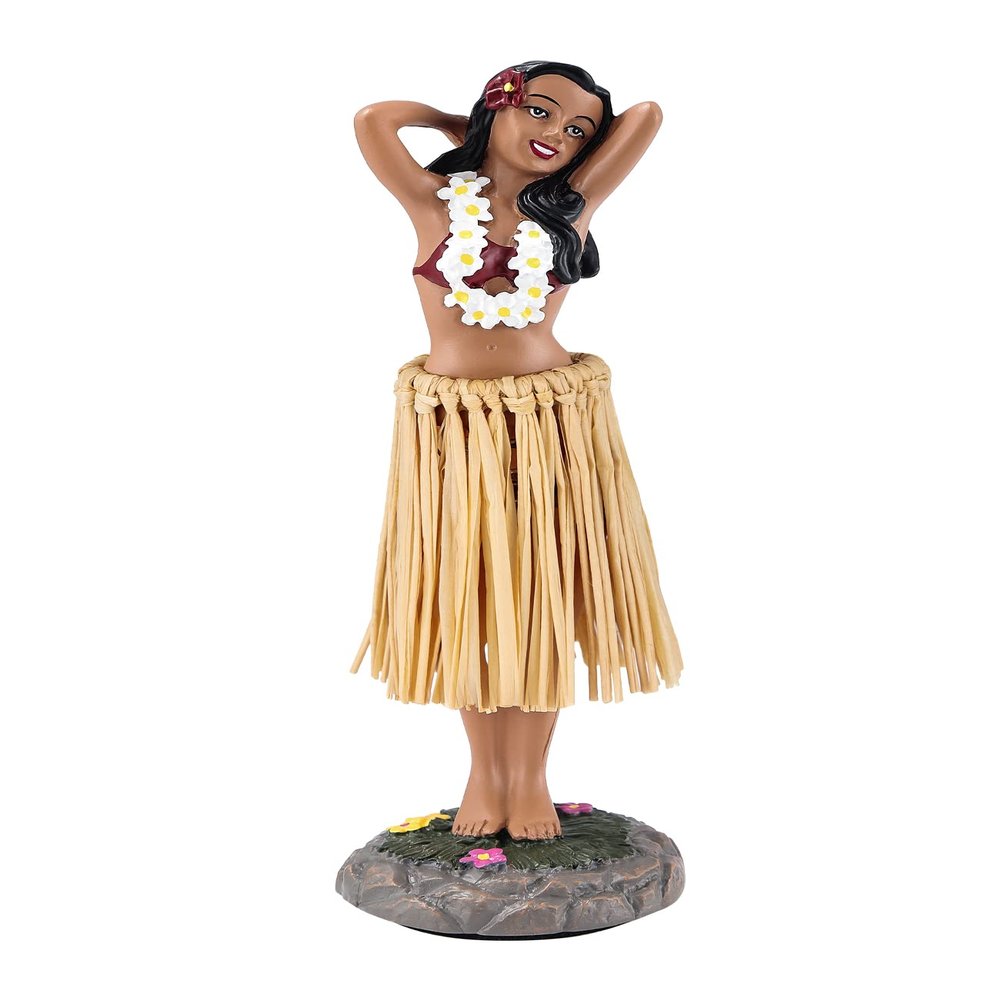 Bcsmyer Hawaii Hula Girl Bobbleheads for Dashboard Decor - Medium Size, 6.3" High