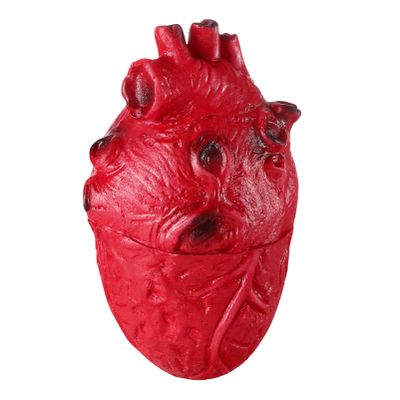 ABOOFAN Halloween Fake Heart Prop Fake Heart Ornament Squeezable Scary Body Parts Zombie Party Haunted House Decoration Halloween Party Supply