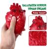 ABOOFAN Halloween Fake Heart Prop Fake Heart Ornament Squeezable Scary Body Parts Zombie Party Haunted House Decoration Halloween Party Supply view 3
