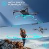 DEERC D60 Drone with Camera for Adults and Kids, 1080P HD FPV, Foldable RC Quadcopter with Gesture & Voice Control, Gravity Sensor, 22 Min Flight, Altitude Hold, Headless Mode, Beginner-Friendly Gift view 2