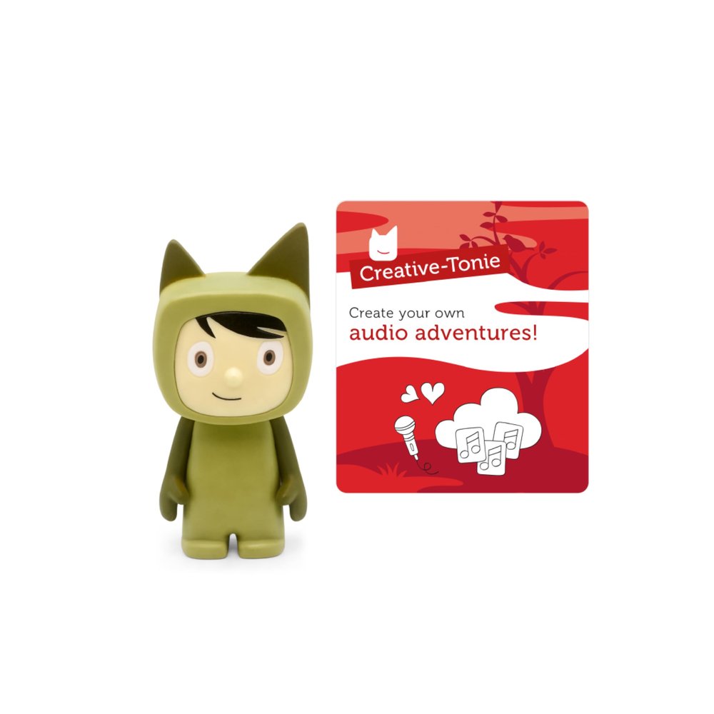 Tonies Creative Audio Character - Record and Upload up to 90 Minutes of Your Own Stories and Songs - Green/Light