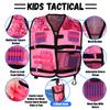 Lehoo Castle Kids Tactical Vest Kit Girls for Nerf Guns N-Strike Elite Series for Boys, with 30 Refill Darts, Dart Pouch, Tactical Mask, Protective Glasses (Pink) view 2