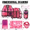 Lehoo Castle Kids Tactical Vest Kit Girls for Nerf Guns N-Strike Elite Series for Boys, with 30 Refill Darts, Dart Pouch, Tactical Mask, Protective Glasses (Pink) view 3