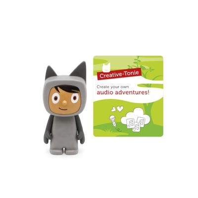 Tonies Creative Audio Character - Record and Upload up to 90 Minutes of Your Own Stories and Songs - Gray/Medium