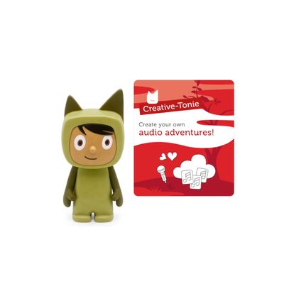 Tonies Creative Audio Character - Record and Upload up to 90 Minutes of Your Own Stories and Songs - Green/Medium
