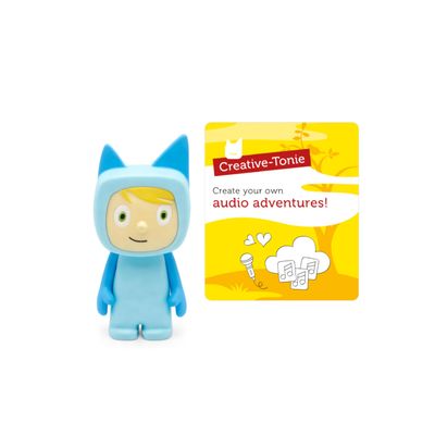 Tonies Creative Audio Character - Record and Upload up to 90 Minutes of Your Own Stories and Songs - Light Blue/Light