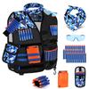 Lehoo Castle Kids Tactical Vest Kit for Nerf Guns N-Strike Elite Series for Boys Girls, with 30 Refill Darts, Dart Pouch, Tactical Mask, Reload Clips, Wrist Band and Protective Glasses (Blue) view 1