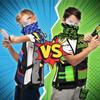 Lehoo Castle Kids Tactical Vest Kit for Nerf Guns N-Strike Elite Series for Boys Girls, with 30 Refill Darts, Dart Pouch, Tactical Mask, Reload Clips, Wrist Band and Protective Glasses (Blue) view 2