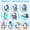 Macarrie 20 Pcs Mini Penguin Figurines Cute Penguin Characters Toys Collection Playset Christmas Winter Cartoon Figures Cake Decoration for Boy Girl Birthday Landscape Party(Cute Style) view 2
