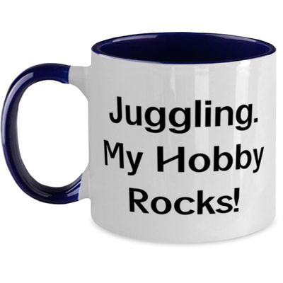 Beautiful Juggling, Juggling. My Hobby Rocks!, Holiday Two Tone 11oz Mug For Juggling