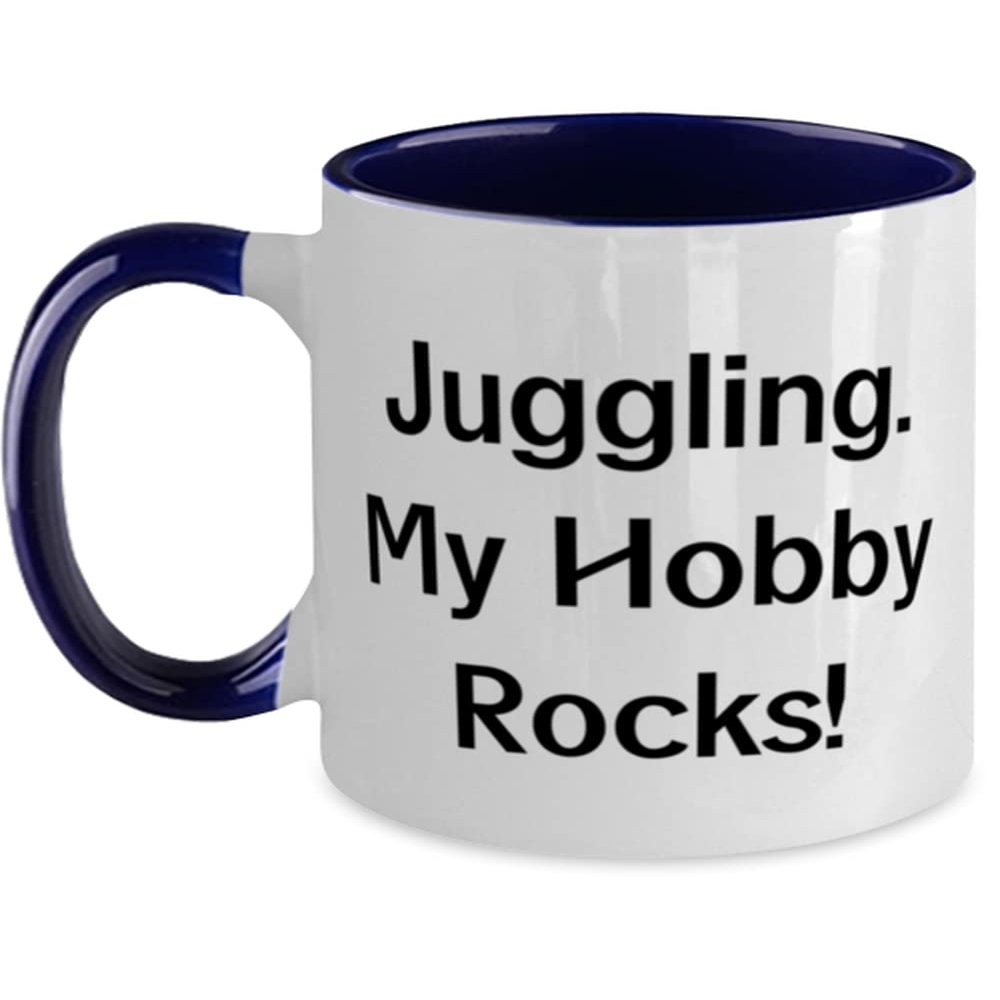 Beautiful Juggling, Juggling. My Hobby Rocks!, Holiday Two Tone 11oz Mug For Juggling