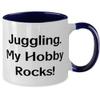 Beautiful Juggling, Juggling. My Hobby Rocks!, Holiday Two Tone 11oz Mug For Juggling view 2