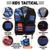 Lehoo Castle 2PACK Kids Tactical Vest Kit for Nerf Guns N-Strike Elite Series for Boys Girls, with 60 Refill Darts, Dart Pouch, Tactical Mask, Reload Clips, Protective Glasses (Blue+Green) view 3