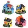 Healifty House Miniatures, Resin Micro Landscape Figurines Accessories Dollhouse Decoration Bonsai Craft 4pcs view 1