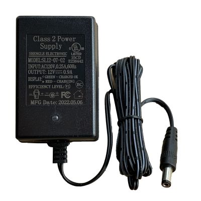 12V 0.9A Battery Charger for Ride On Toys 12V Kids Ride On Car, SL12-07-02 12 Volt Battery Power Adapter