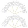 Gyufise 24Pcs Silver Glitter Miss to Mrs Cupcake Toppers with Ring Wedding Engagement Cake Picks Decorations for Bridal Shower Birthday Party Decorations Supplies view 3