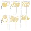 Gyufise 24Pcs Bride to Be Cupcake Toppers Gold Glitter I Do Love Heart Ring Miss To Mrs Cupcake Picks Bridal Shower Cake Decorations for Wedding Engagement Bachelorette Party Supplies view 2