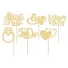 Gyufise 24Pcs Bride to Be Cupcake Toppers Gold Glitter I Do Love Heart Ring Miss To Mrs Cupcake Picks Bridal Shower Cake Decorations for Wedding Engagement Bachelorette Party Supplies view 3