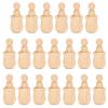 20pcs Wood Peg Dolls, Wooden Peg People Unfinished for Miniature Figures, Small People Figures view 1