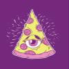 2.5 Illuminati Pizza Sticker Slice Third Eye All Seeing Knowing Conspiracy Food view 1