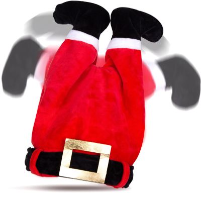 DomeStar Dancing Christmas Hat, Electric Funny Singing Santa & Elf Style, Novelty Twerking Santa Pants Design