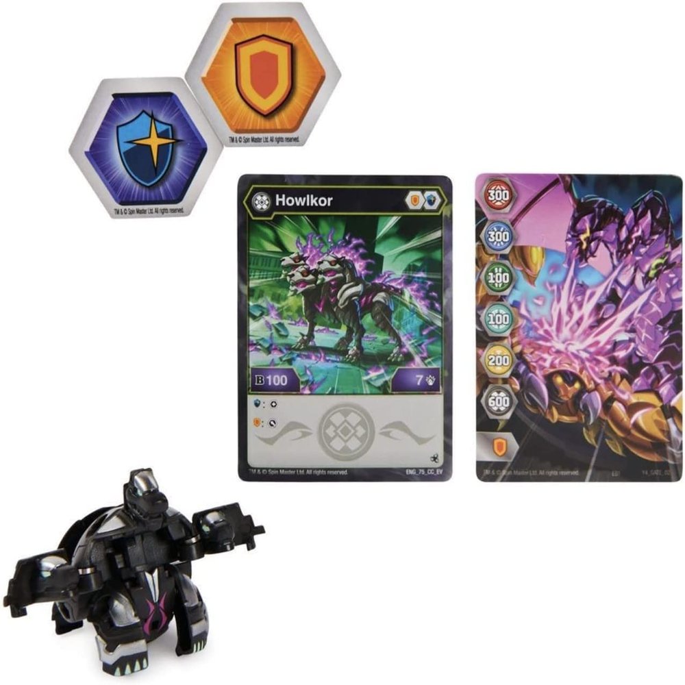 Bakugan Evolutions 2022 2-inch Core Collectible Figure and Trading Cards (DARKUS HOWLKOR)