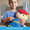 Love & Learn 17" Educational Boy Doll - Learn to Zipper, Button, Snap, Shoe Tying & Self Fasten Skills! view 4